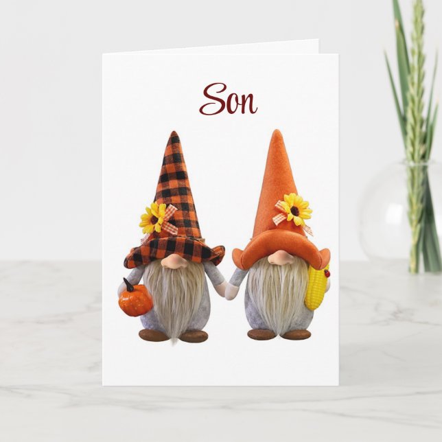 *HAPPY THANKSGVING* *SON*  Holiday Card (Front)