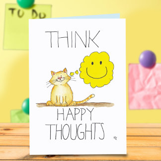 HAPPY THOUGHTS greeting card by Nicole Janes