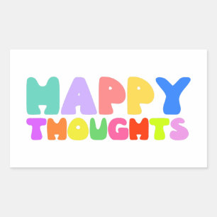 Happy Thoughts Rectangular Sticker