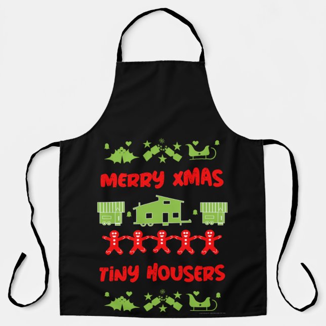 Happy Tiny House Christmas    Apron (Front)