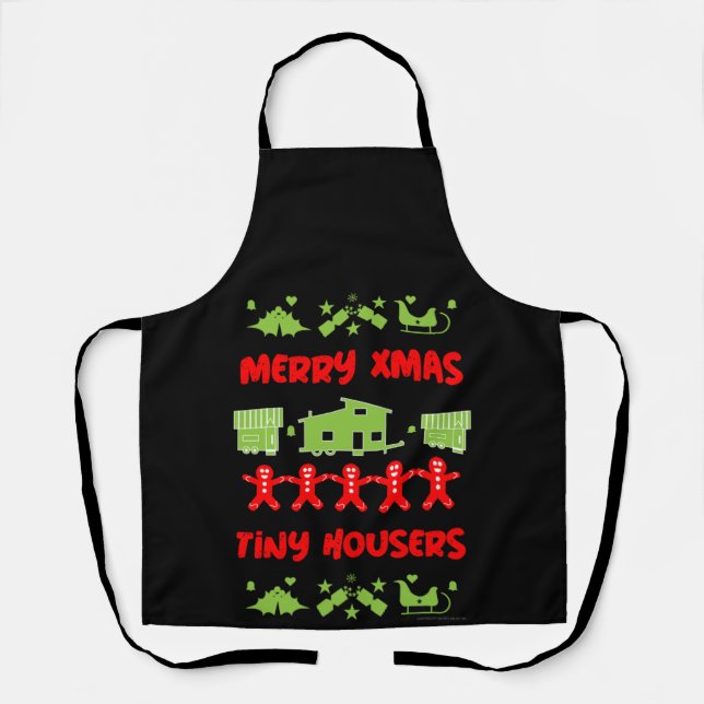 Happy Tiny House Christmas    Apron (Front)