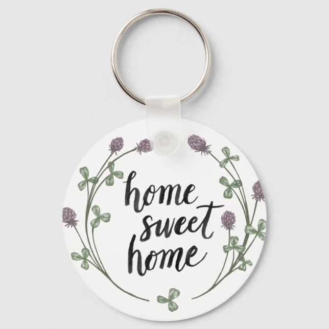 Happy to Bee Home Words I | Home Sweet Home Key Ring (Front)