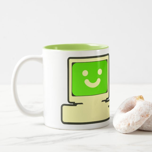 happy to computer mug (With Donut)
