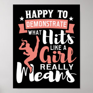 Happy To Demonstrate - Karate Taekwondo Mixed Mart Poster