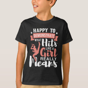 Happy To Demonstrate - Karate Taekwondo Mixed Mart T-Shirt