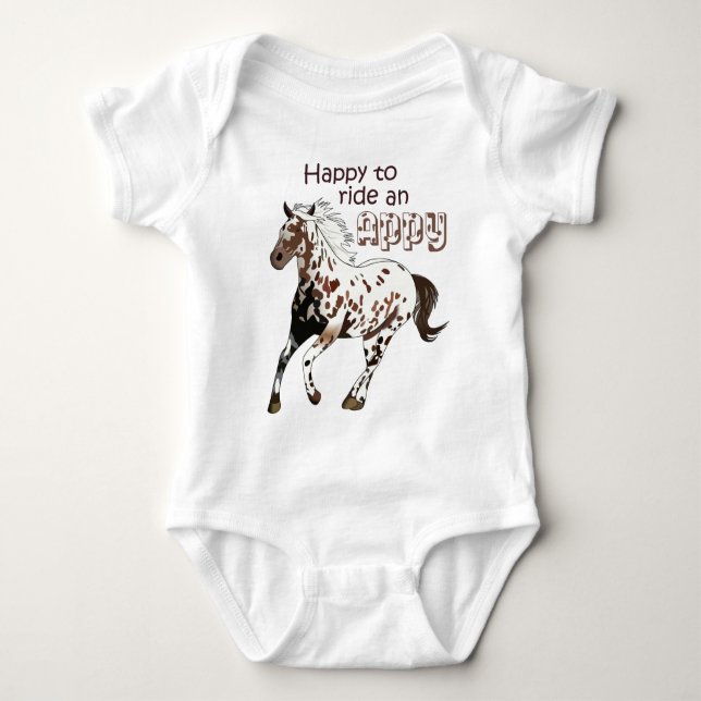 Happy to Ride an Appy Baby Bodysuit (Front)