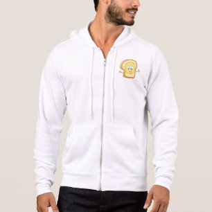 Happy Toast Kawaii Buttered Bread Slice Hoodie