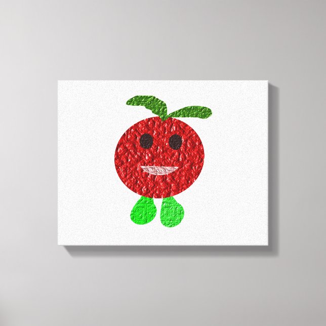 Happy Tomato Canvas Print (Front)