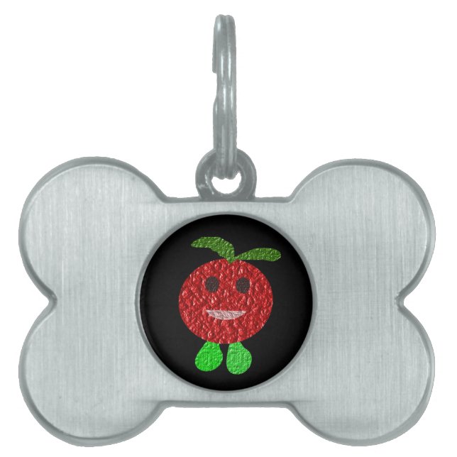 Happy Tomato Pet Tag (Front)