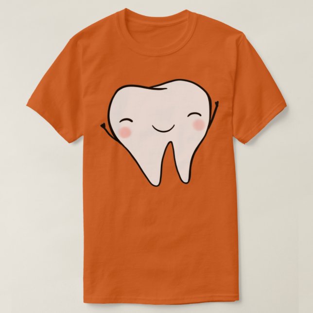 Happy Tooth Black T-Shirt (Design Front)