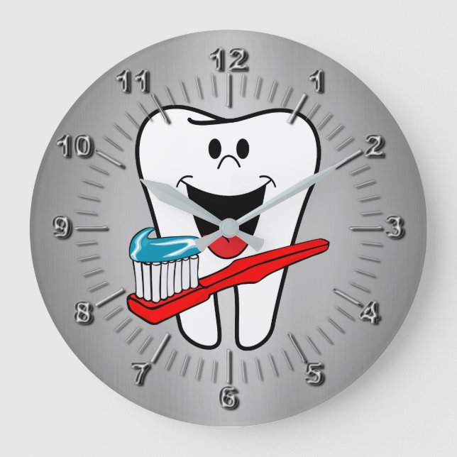 Happy tooth large clock (Front)
