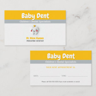 Happy Tooth   Paediatrics Dentist Business Card