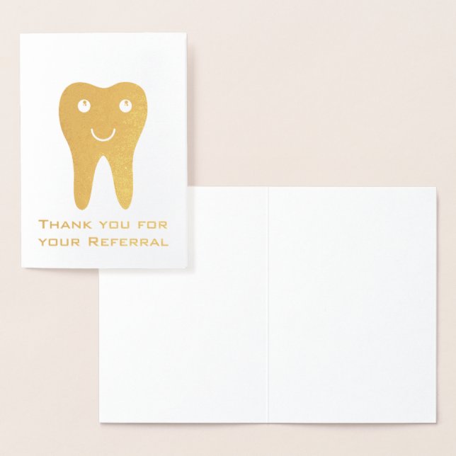 Happy Tooth Thank You for Your Referral Foil Card (Display)
