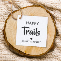 Happy Trails Gift Tag, Nut & Trail Mix Tag, Kraft