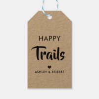 Happy Trails Gift Tag, Nut & Trail Mix Tag, Kraft