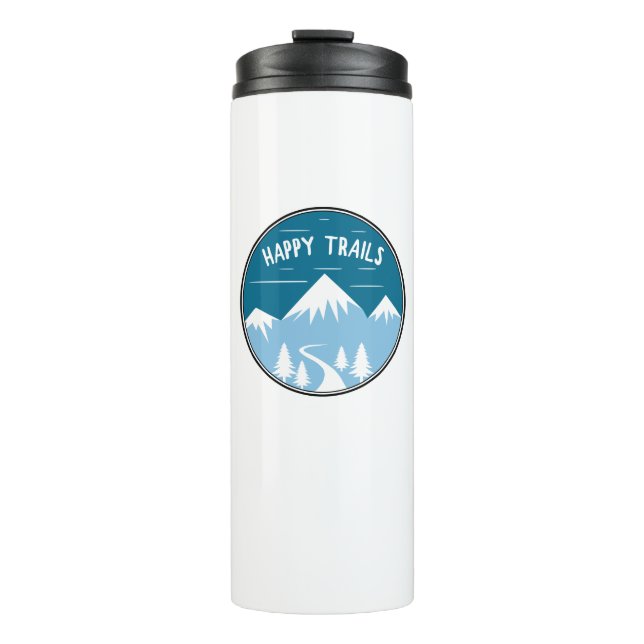 Happy Trails Hiking Thermal Tumbler (Front)