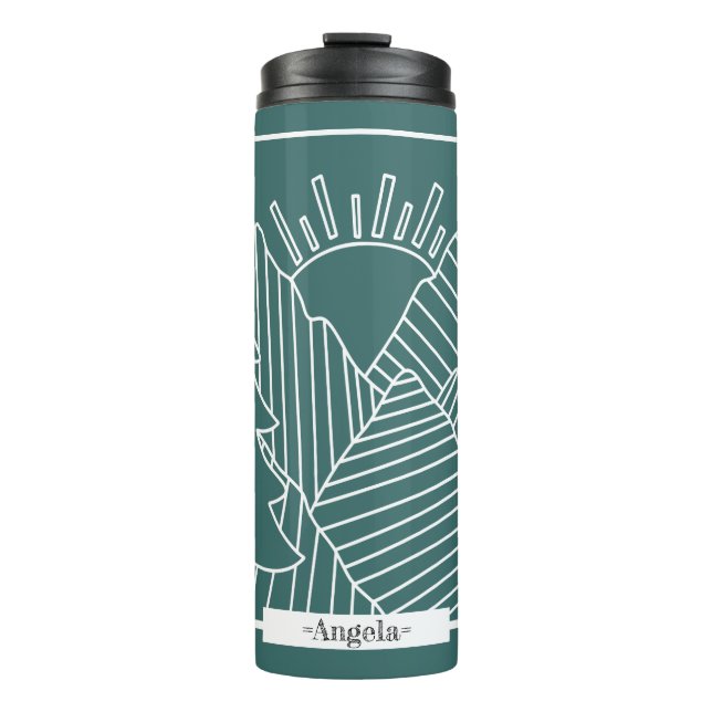 Happy Trails Mountains Scene Personalised Thermal Tumbler (Front)