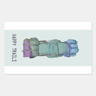 Happy Trails Rectangular Sticker