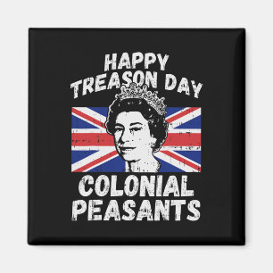 Happy Treason Day Colonial Peasants Usa 4th Of Jul Magnet