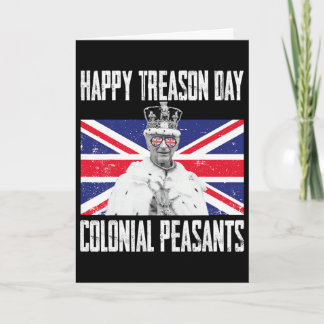 Happy Treason Day King Charles Iii British Funny 4 Card