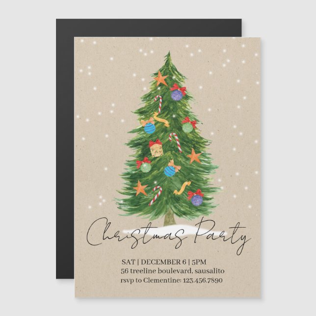 happy tree - Christmas invitation (Front/Back)