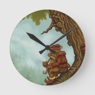happy tree gnome fantasy clock