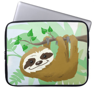 Happy Tree Sloth Laptop Sleeve
