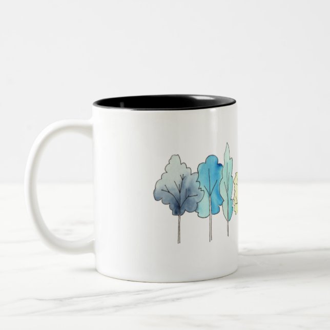 Happy Trees Two-Tone Coffee Mug (Left)