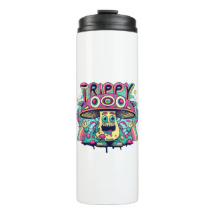 Happy Trippy Mushroom Thermal Tumbler