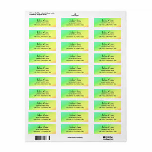 Happy Tropical Colours Return Address Label