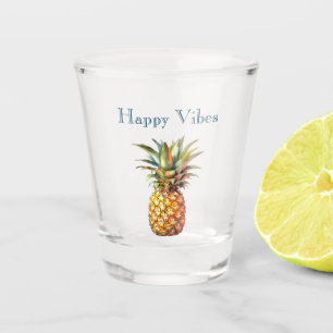Happy Tropical Pineapple Shot Glass