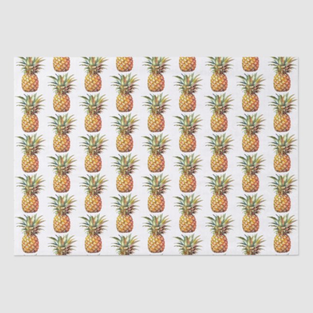 Happy Tropical Pineapples Tissue Paper (Front)