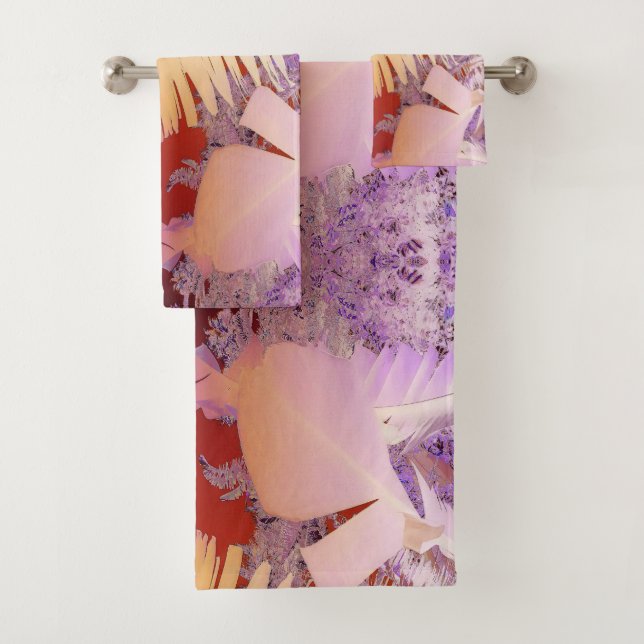 Happy Tropical Vibes Palm Trees Bath Towels (Insitu)
