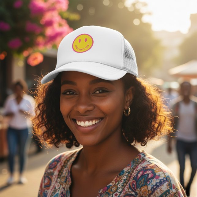 Happy Trucker Hat (Creator Uploaded)