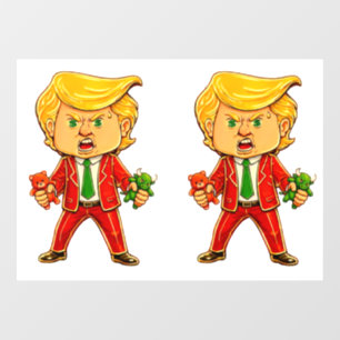 Happy Trump Funny Trump Bull Bear Trump Meme Chibi