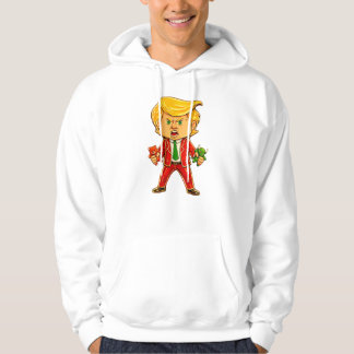 Happy Trump Funny Trump Bull Bear Trump Meme Chibi Hoodie