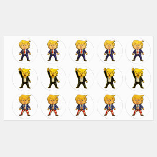 Happy Trump, Funny Trump, Funny Meme Chibi Cartoon