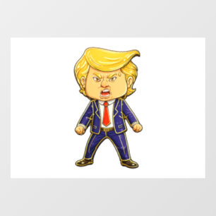 Happy Trump Lapel Pin Chibi Cartoon Funny Meme Pop