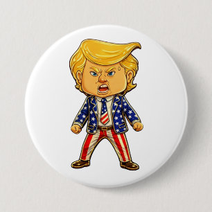 Happy Trump Lapel Pin MAGA US Flag Patriotic Meme