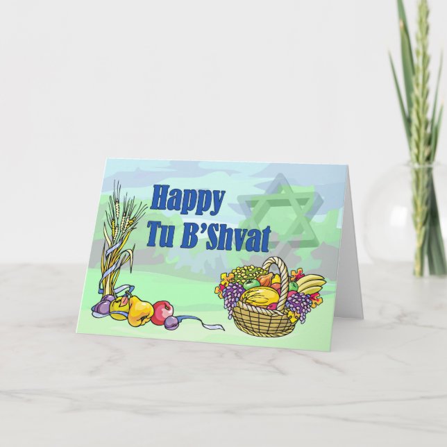 Happy Tu B'Shvat Card (Front)