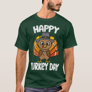 Happy Turkey day Funny Thanksgiving 2022 Autumn Fa T-Shirt