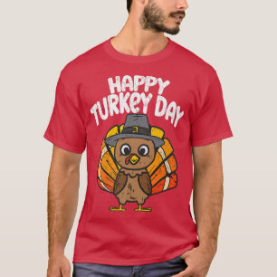 Happy Turkey day Funny Thanksgiving 2022 Autumn Fa T-Shirt