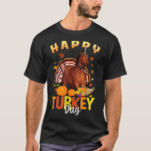 Happy Turkey Day Hourse Thanksgiving Day Tees Holi
