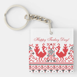 Happy Turkey Day! Key Ring