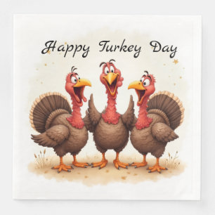 Happy Turkey Day Napkin
