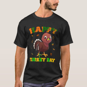 Happy Turkey Day Shirt Cute Little Pilgrim Gift Th