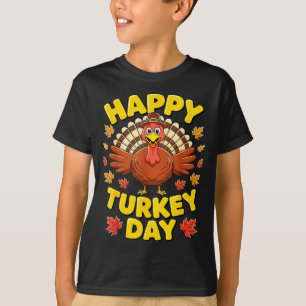 Happy Turkey Day Shirt Men Women Kids Family Thank
