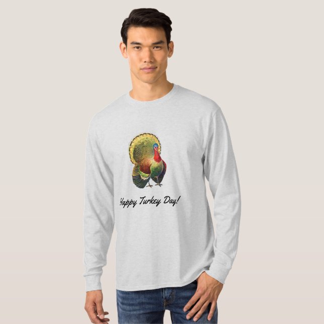 Happy Turkey Day T-Shirt (Front Full)