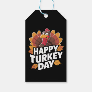 Happy Turkey Day Thanksgiving Day Holiday Gift  Gift Tags