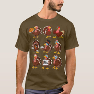 Happy Turkey Day Thanksgiving Kids Boys Girls Todd T-Shirt